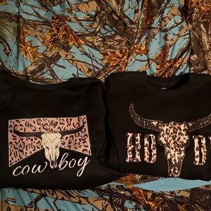 SHEIN Black and Brown Graphic Sweaters